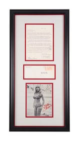 Elvis Presley | Stella Stevens "Girls! Girls! Girls!" Contract and Signed Photo Display