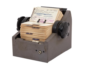 Elvis Presley | RCA Executive Rolodex with Presley's Contact Info