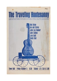 Bob Dylan | 1962 "The Traveling Hootenanny" Flyer