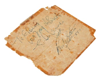 The Beatles | John Lennon and Ringo Starr Signed 1964 Cocktail Napkin