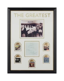 The Beatles | Band Signed and Muhammad Ali Signed Page and Photo