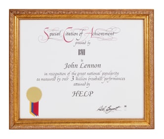 The Beatles | John Lennon "HELP!" BMI Citation
