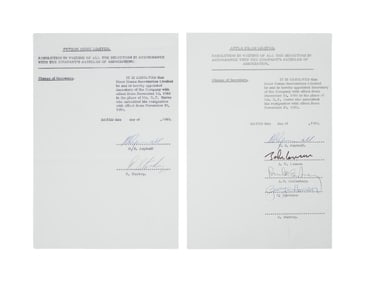 The Beatles | 1969 Signed Documents