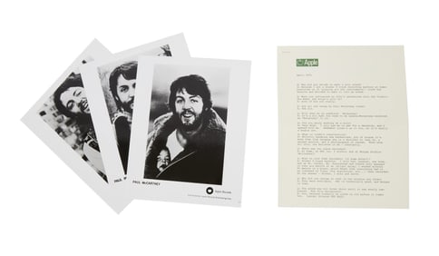 Paul McCartney | 1970 Signed Apple Records Press Kit