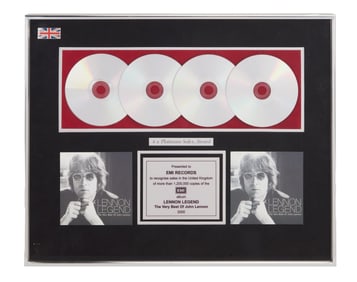 John Lennon | 2000 EMI UK Records "Legend: The Very Best of John Lennon" Multi-Platinum Sales Award