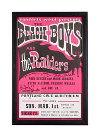 Mark Lindsay | The Beach Boys 1970s Signed Poster