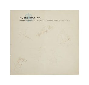 The Rolling Stones | Band Signed Hotel Marina Stationary