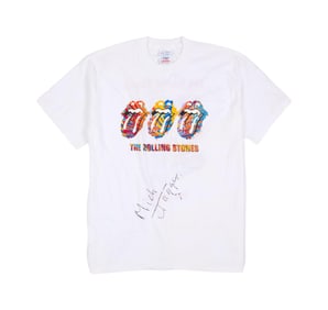 The Rolling Stones | 2003 Mick Jagger Signed European Tour T-Shirt