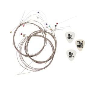 The Who | Pete Townshend Concert Used Guitar Strings with Picks and 2009 Working Crew Passes