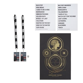 Graham Nash | 2015 Solo Tour Memorabilia with Signed Poster and VIP Passes