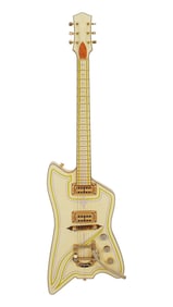 ZZ Top | Billy Gibbons Stage Played John Bolin Gretsch Billy Bo, White with Pinstripes
