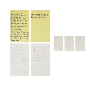 Rick James | Handwritten "My Love" and "Money Talks" Lyrics