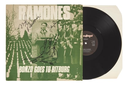 The Ramones | Band Signed "Bonzo Goes to Bitburg" Record Album