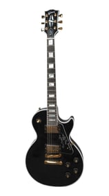 ManĂ | Sergio Vallin Signed Gibson Les Paul Custom 70s Electric Guitar, Ebony