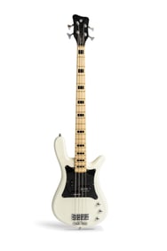 Adam Clayton | Stage Played 2014 Warwick Streamer Electric Bass, White with Black Pickguard