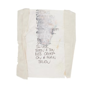 Nirvana | 1991 Dave Grohl Handwritten Newcastle Set List