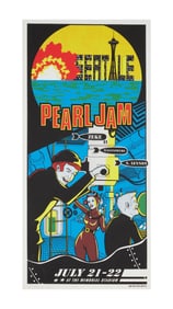 Pearl Jam | 1998 Artist Signed Original Ames Bros Memorial Stadium Seattle Concert Poster
