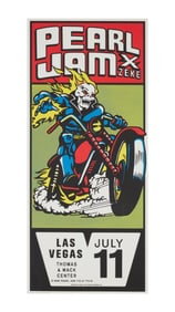 Pearl Jam | 1998 Artist Signed Original Ames Bros Thomas and Mack Center Las Vegas Concert Poster