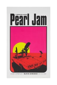 Pearl Jam | 1998 Artist Signed Original Ames Bros Cox Arena San Diego Concert Poster