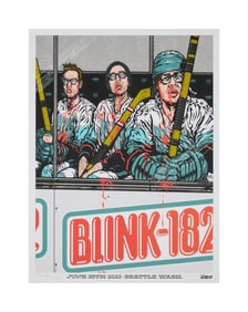 Blink 182 | 2023 Artist Signed Original Ames Bros Climate Pledge Arena Seattle Concert Poster