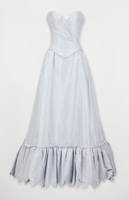 Bob Mackie | Fall 2002 Periwinkle Taffeta Evening Gown