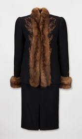 Bob Mackie | 1985 Runway Wool Skirt Suit