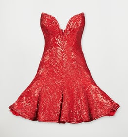 Bob Mackie | 1987 Runway Red Sequin Evening Dress