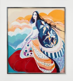 Cher | Original Signed Bob Mackie Painting, Circa 1977