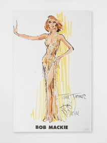 Tina Turner | 1978 Bob Mackie Fashion Illustration Laugh In Performance Worn Beaded Gown