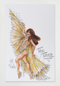 Tina Turner | Bob Mackie 1977 Wing Costume Illustration