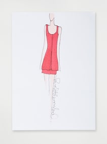 Princess Diana | Jacques Azagury Signed Venice Dress Illustration