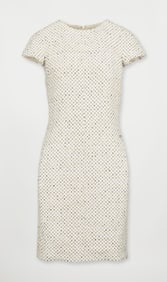 Chanel | Fitted Neutral Colored Tweed Day Dress