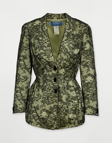 Thierry Mugler | 1990s Chantilly Lace Hourglass Blazer