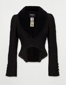 Chanel | Fall 2006 Karl Lagerfeld Era Cropped Black Blazer