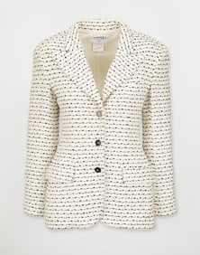 Chanel | Spring 1998 White Boucle Tweed Blazer