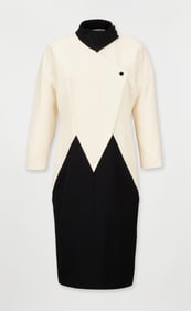 Courreges | 1980s Color Block Wool Dress