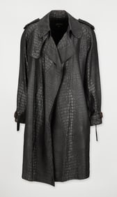 Jean Paul Gaultier | Crocodile Patterned Trench Coat