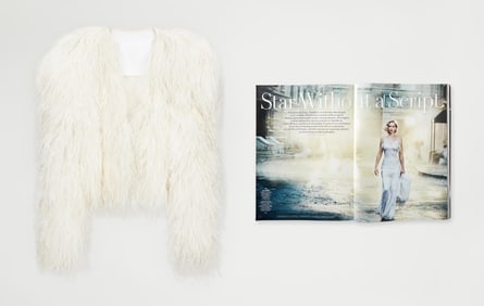 Jennifer Lawrence | 2016 Francesco Scognamiglio Vanity Fair Ostrich Feather Jacket