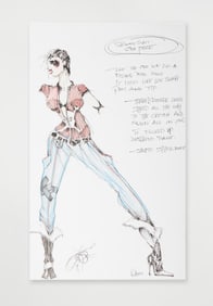 Pink | 2003 Signed Kurt and Bark Hand Drawn "Feel Good Time" Costume Illustration