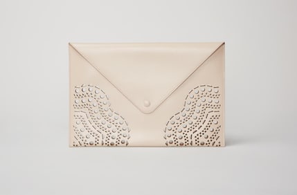 Alaia | Vienne Perforated Leather Envelope Clutch