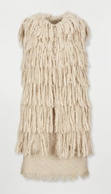Lanvin | Fall 2014 Wool Fringe Vest, Skirt Ensemble
