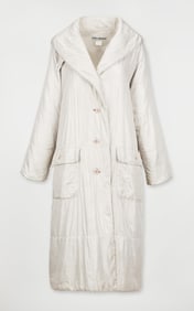 Issey Miyake | Slate Grey Mid-Length Puffer Coat
