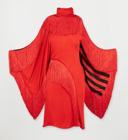 Givenchy | 2017 Spring Runway Red Fringe Dress