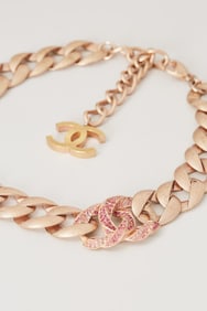 Chanel | 2016 Monogram Strass Curb Chain Necklace