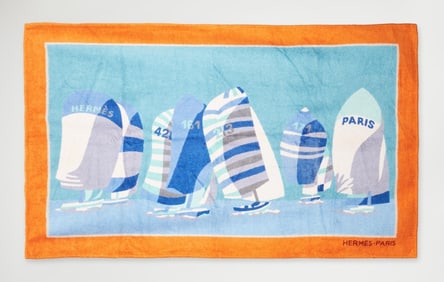 Hermes | Sail Boat Patterned Beach Towel