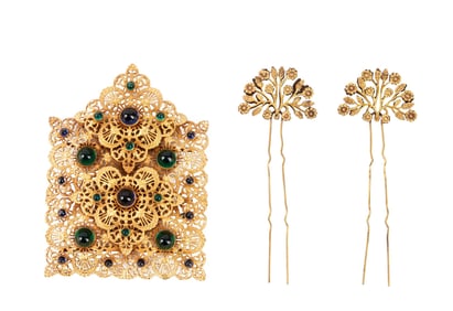 Gale Sondergaard | Ornament and Hair Pins from "Anna and the King of Siam" by Joseff