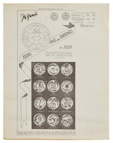 Zodiac | 1940s Sterling Silver "Capricorn" Brooch and Mold by Joseff