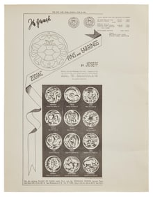 Zodiac | 1940s Sterling Silver "Scorpio" Brooch and Mold by Joseff