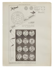 Zodiac | 1940s Sterling Silver "Libra" Brooch and Mold by Joseff