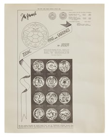 Zodiac | 1940s Sterling Silver "Gemini" Brooch and Mold by Joseff